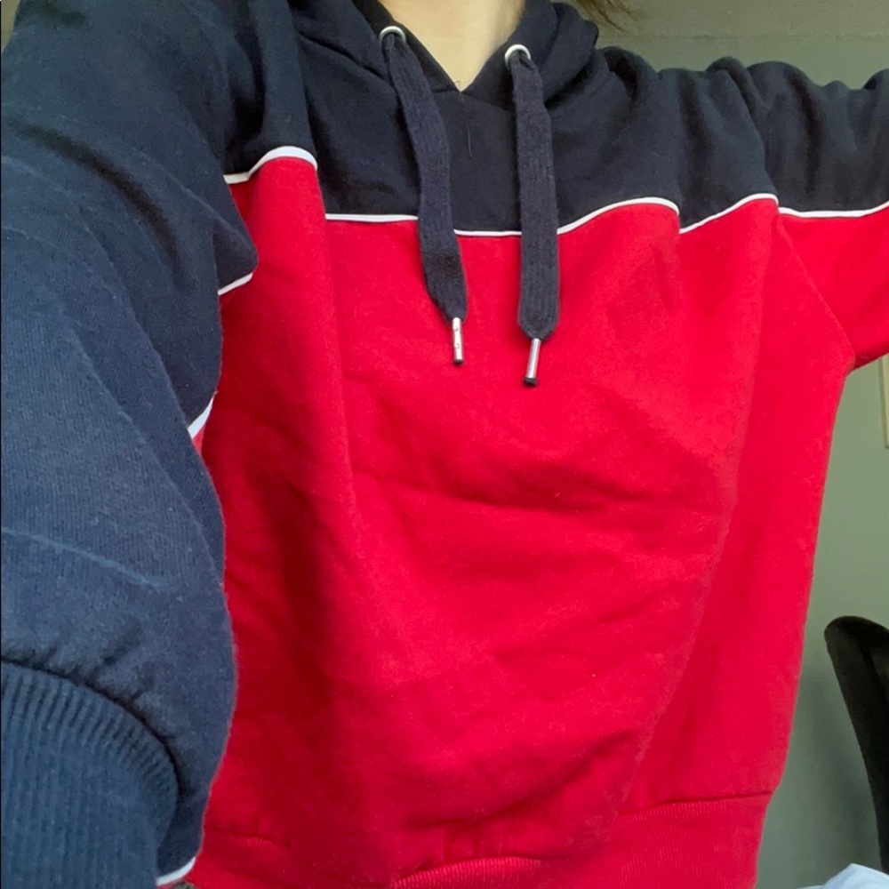 Red and navy h&m hoodie